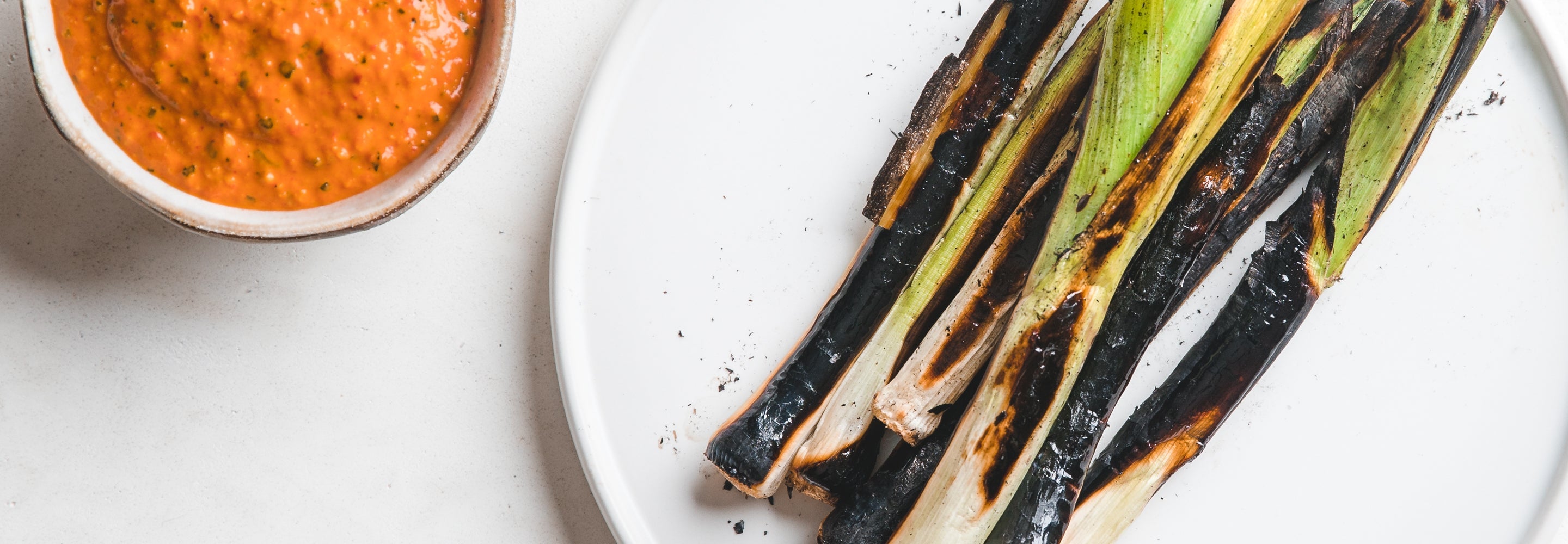Charred Leeks and Chilli Romesco