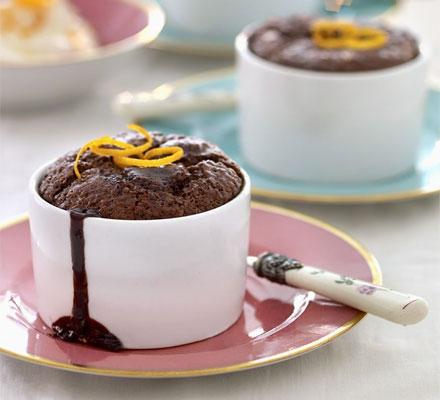 Chocolate and Orange Melt Puds
