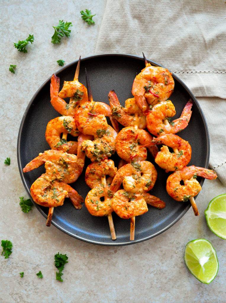 Harissa Prawn Skewers