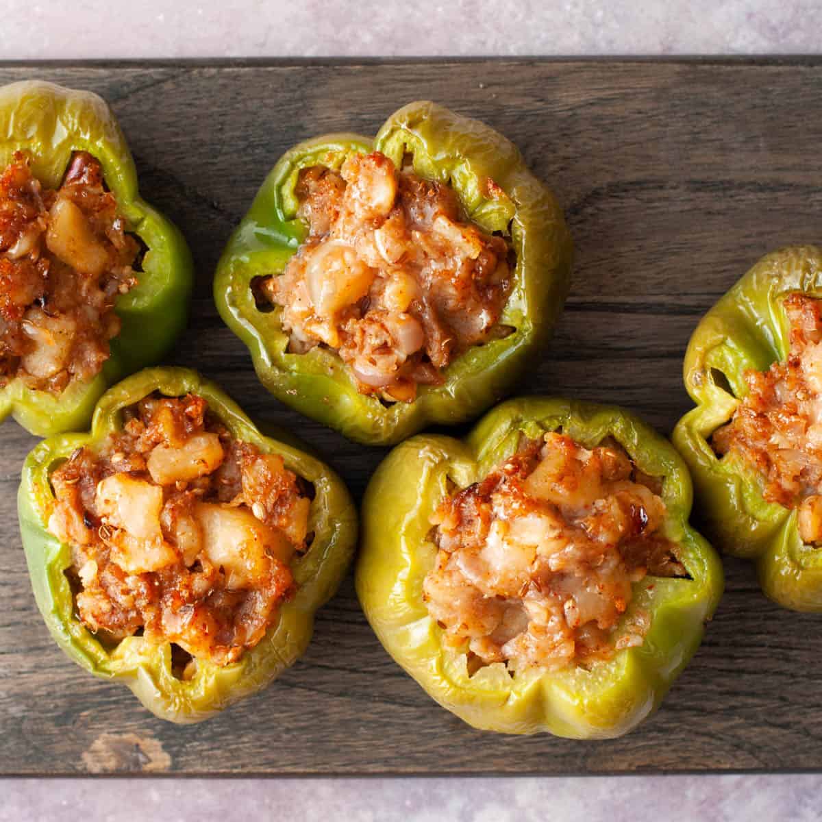 Indian Potato Stuffed Green Peppers