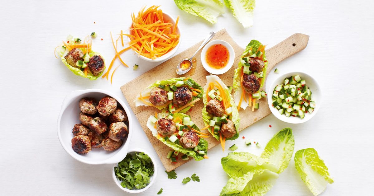 Pork and Lemongrass Meatballs (Lettuce Cups)