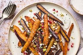 Roast Carrots, Crispy Chickpeas and Labneh