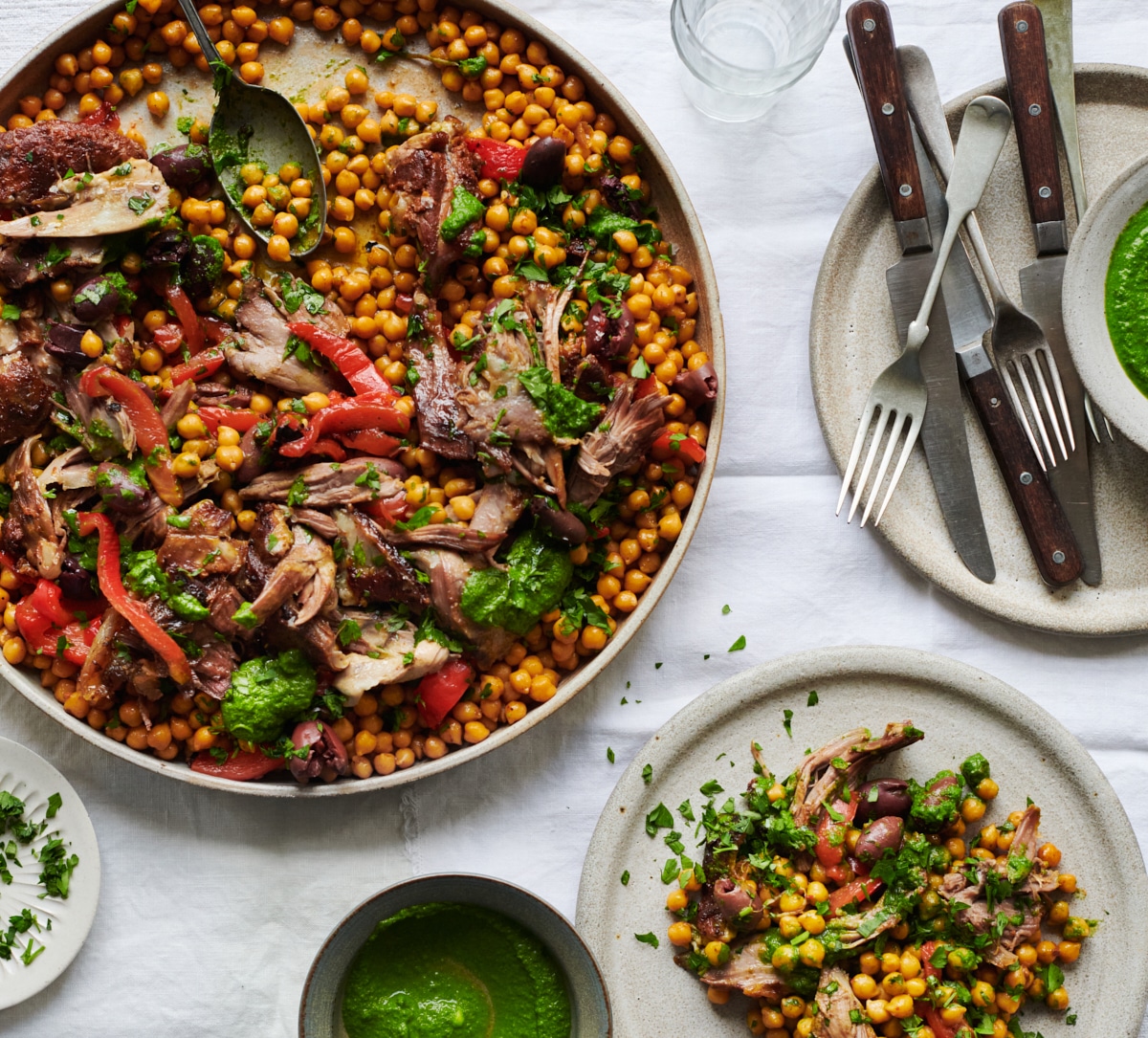 Roast Lamb with Beans