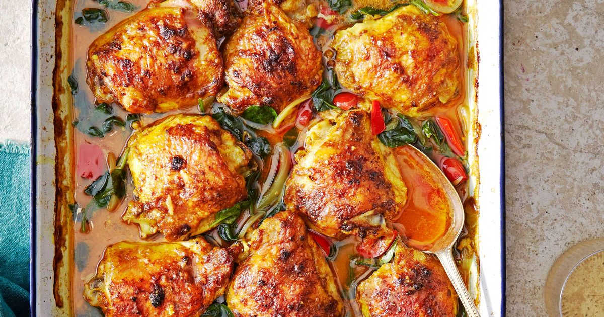 Spiced Coconut Chicken Traybake