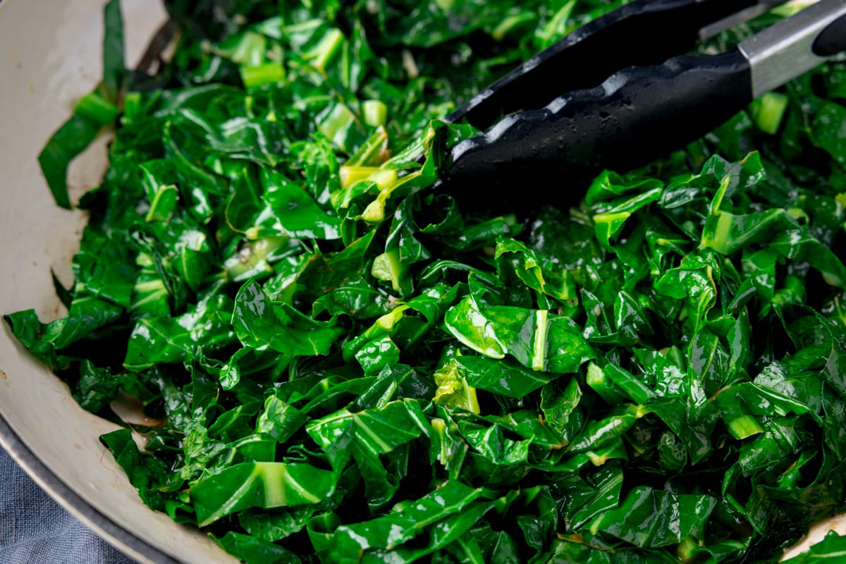 Spring Greens with Chilli and Mustard Seed