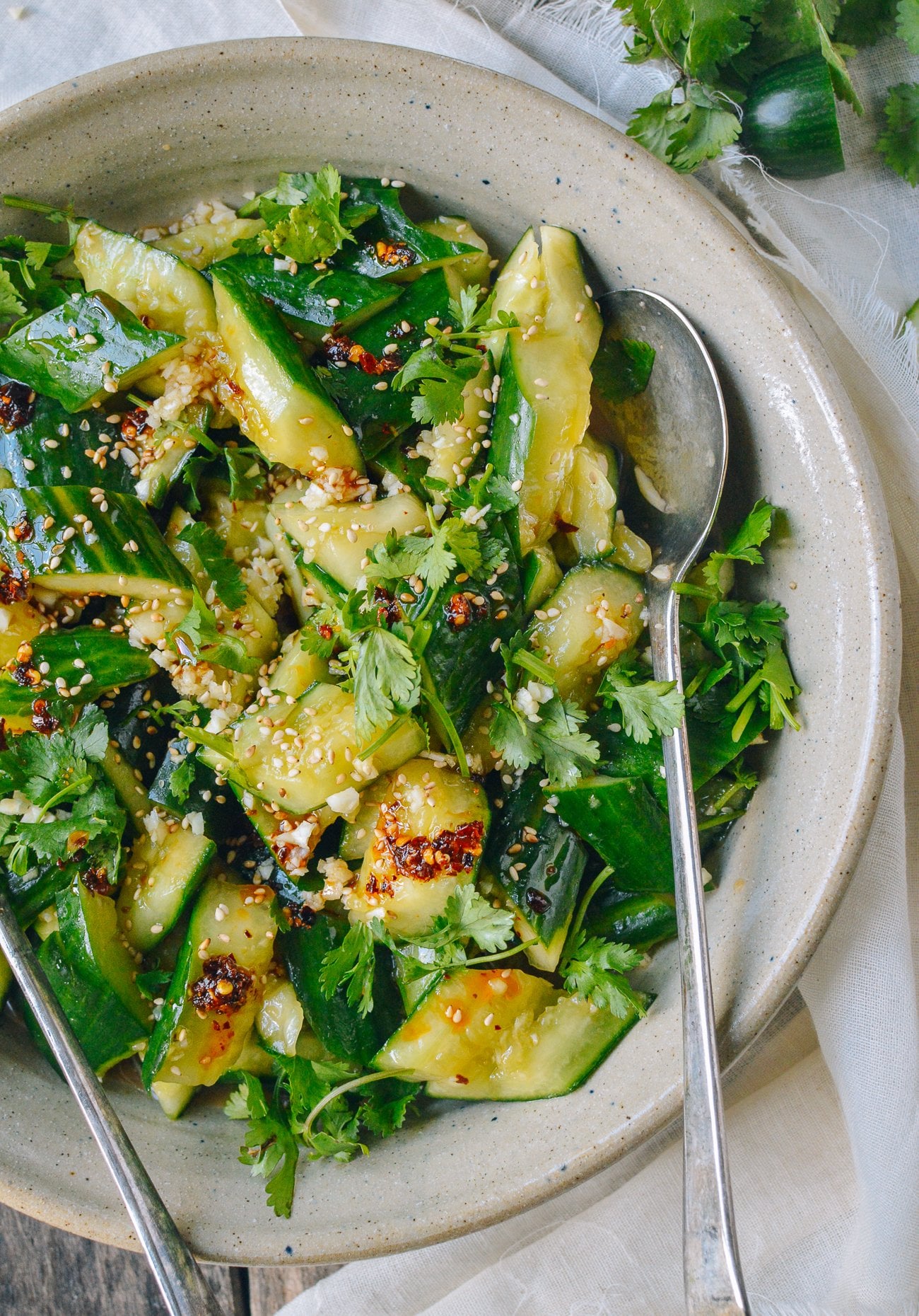 Stir fried smacked Cucumber