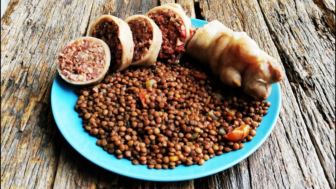 Stuffed French Pork and Lentils