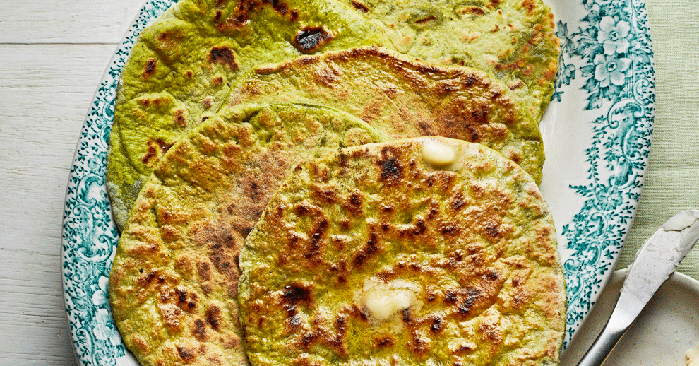 Wild Garlic and Cheddar Flatbreads